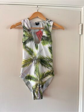 Palm Tree Print Swimsuit